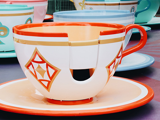 コーヒーカップのアップ